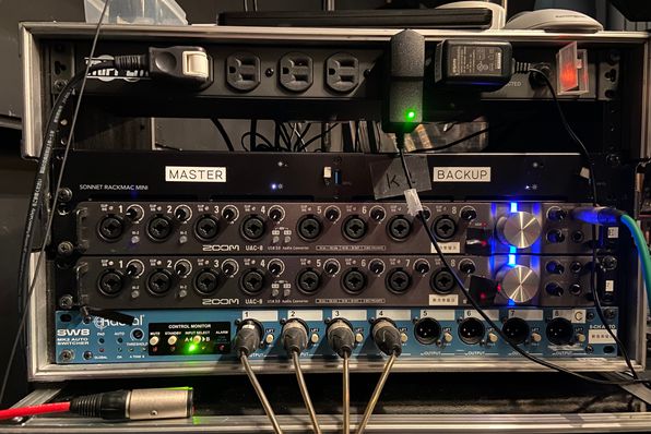 ZOOM UAC-8 installed in a rack in the orchestra pit