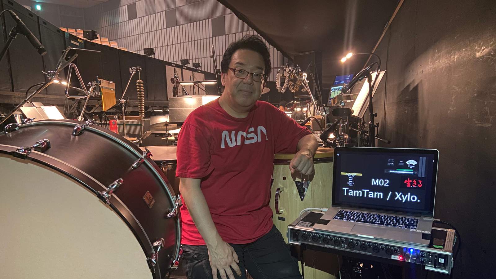 in the orchestra pit of the musical Ikiru