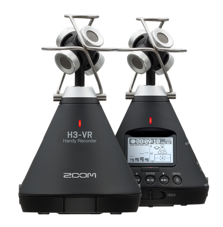 Fronte e retro del Registratore Audio a 360º H3-VR