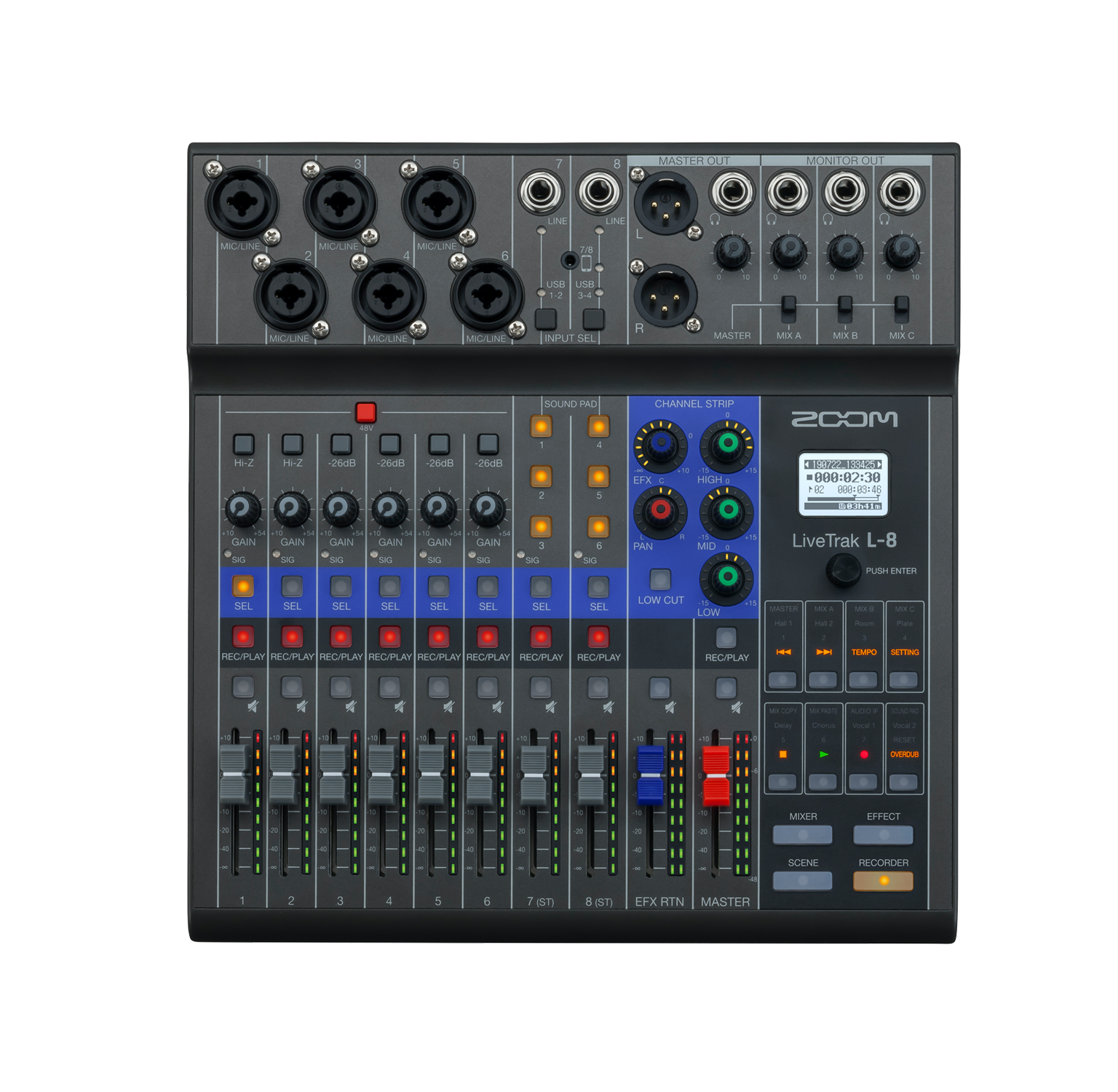 ZOOM LiveTrak L-8 ミキサー 1箇所難あり。-