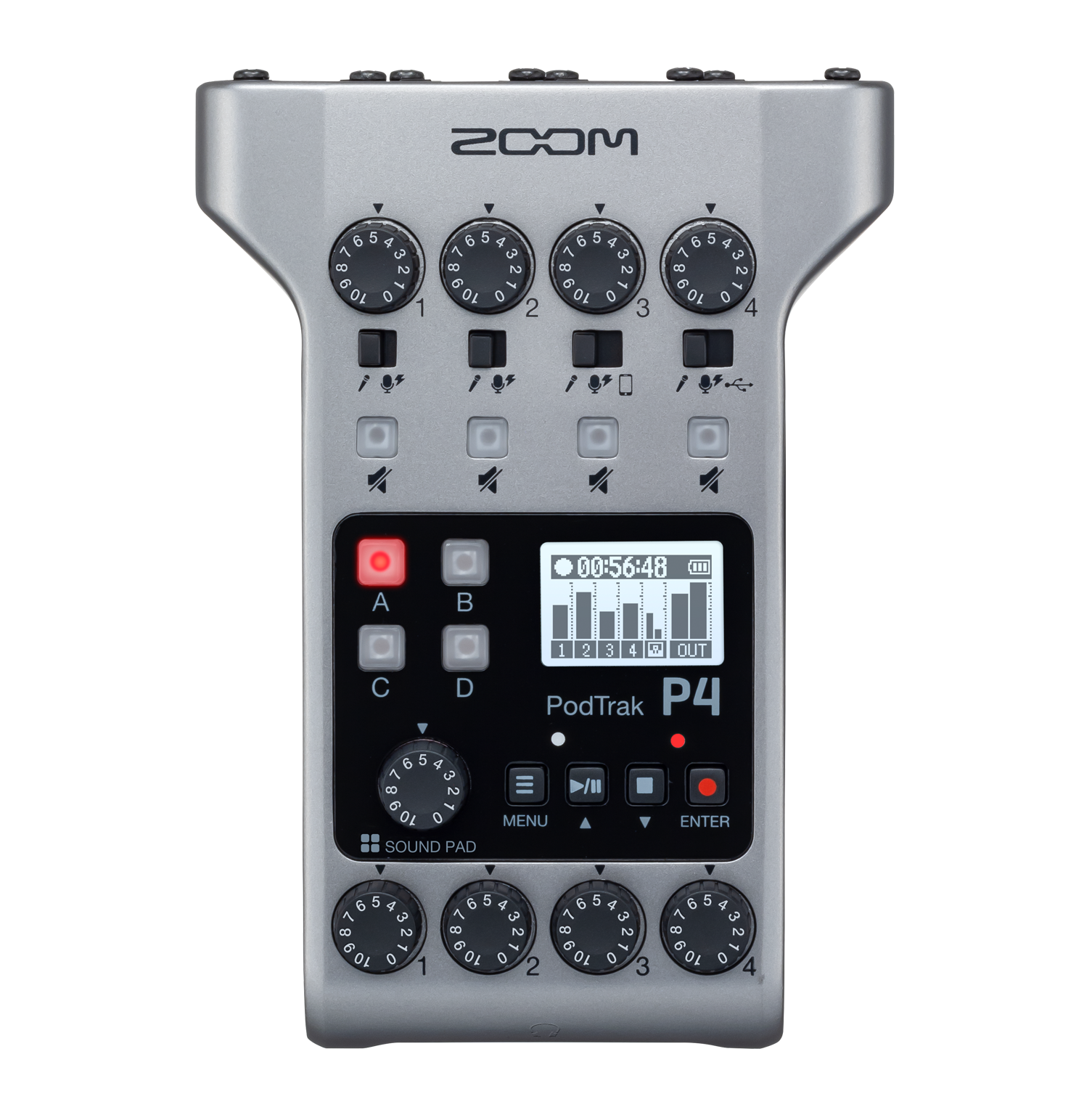 PodTrak P4 Podcast Recorder | Buy Now | ZOOM