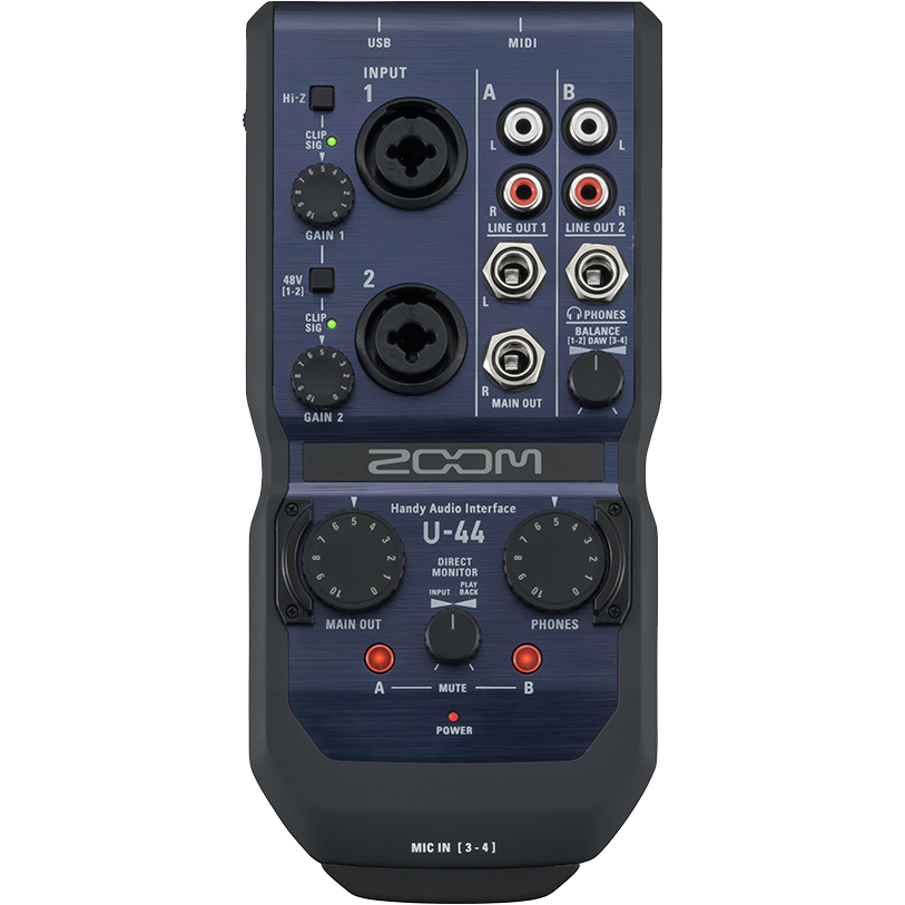 Zoom U-44 固定器具 オーディオインターフェース マイクセット レコーディング/PA機器 型番