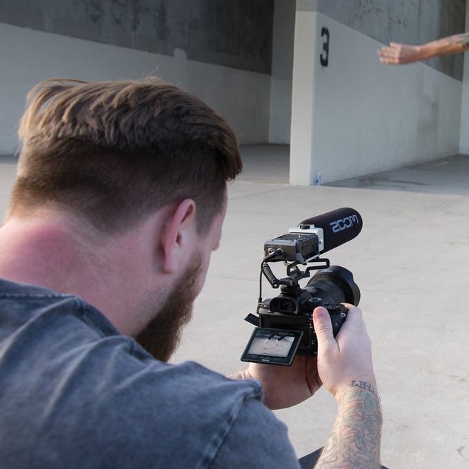 Run-and-gun filmmaker recording live-action skateboarding