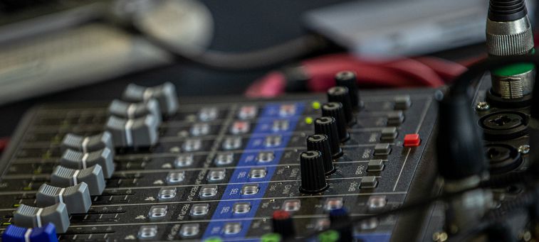 Detail shot of Zoom LiveTrak Digital Mixer