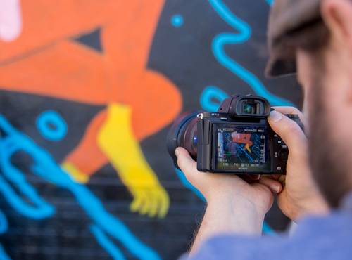 Videographer working with talent