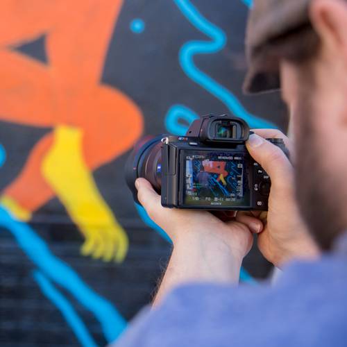 Videographer working with talent