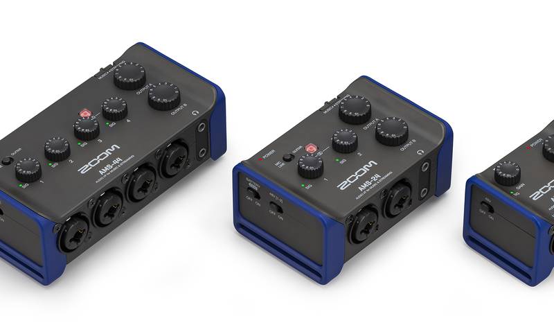 Zoom AMS-24 2x4 USB Audio Interface Bundle with USB/XLR Microphone