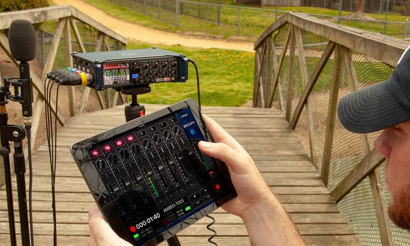 Recording on the F8n with an Ambeo microphone using the F8n iOS app