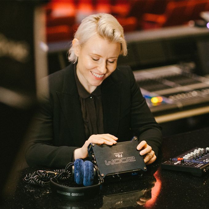 Anne Tolkkinen, Sound Designer, using the F8n