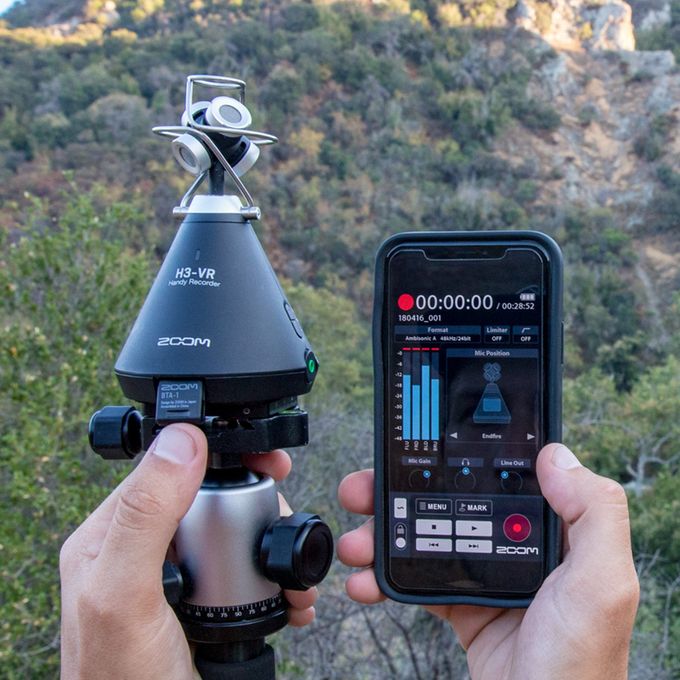 H3-VR being operated using the iPhone Control App.