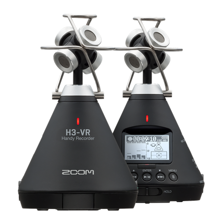 Front and back of the H3-VR 360º Audio Recorder