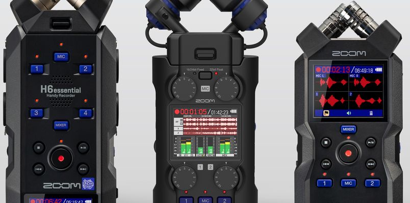 Photo of H5studio, H6essential, and H4essential side by side