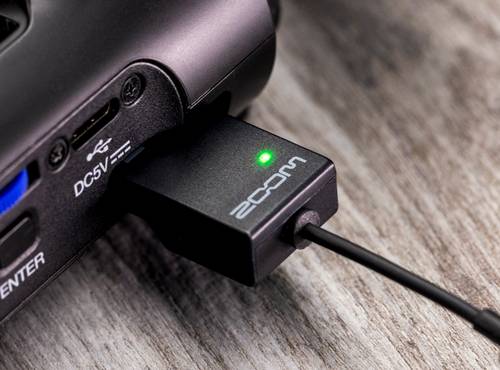 The TCA-1 Timecode Adapter connected to the H5studio
