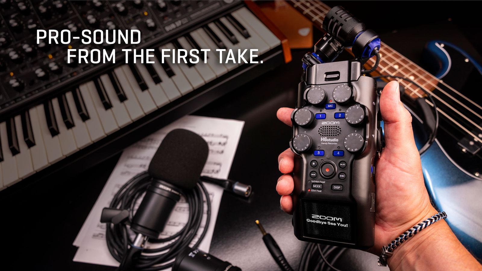 H6studio being used to record music