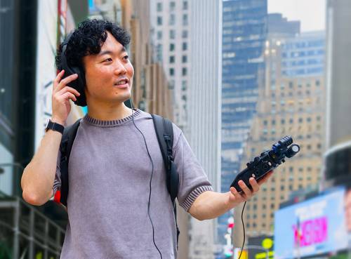 Using the H6studio to record street sounds in an urban environment
