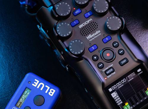 H6studio Handy Recorder connected to the ATOMOS® UltraSync BLUE