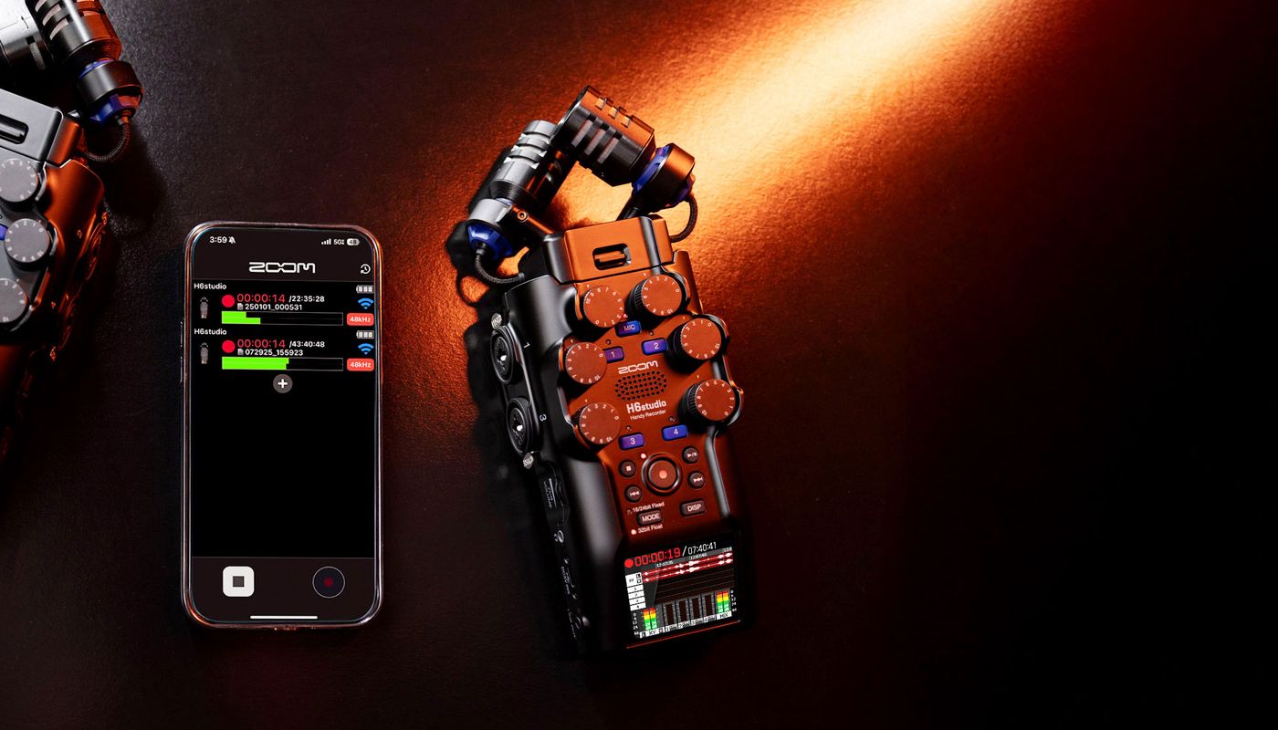 Using the ZOOM Handy Control & Sync app for H6studio on iOS