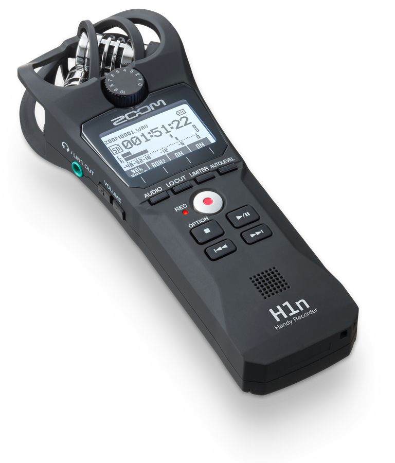 Zoom H1n Portable Recorder, Onboard Stereo Microphones, Camera Mountable,  Records to SD Card, Compact, USB Microphone, Overdubbing, Dictation, For