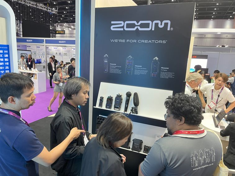 Eeesential series showcased in the booth at InfoComm Asia 2024