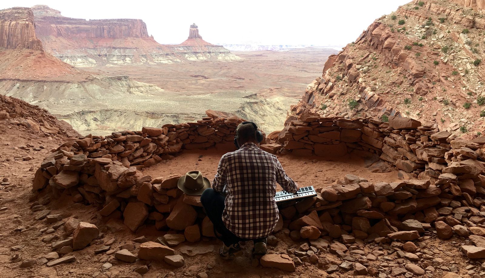 Ross Lara capturing sounds in Utah.