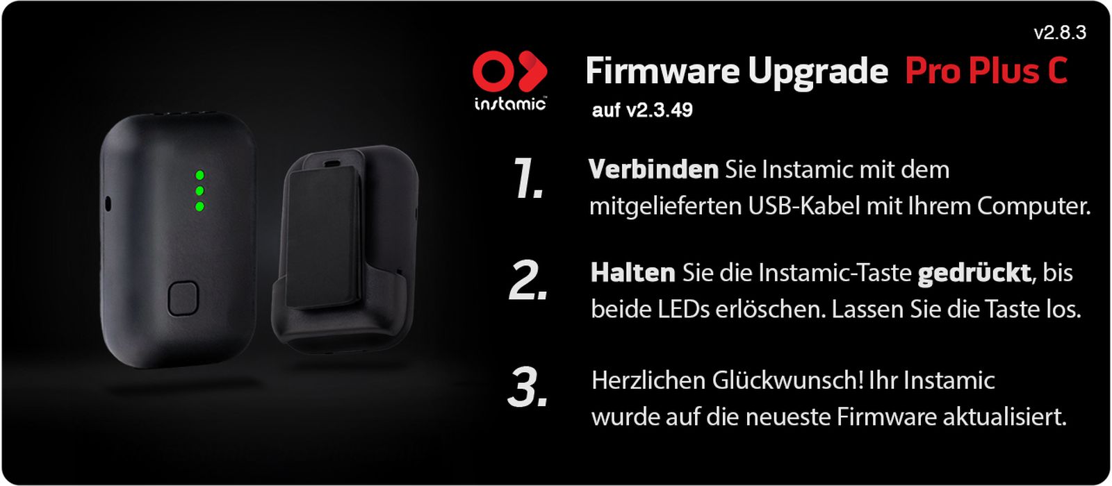 Instamic Firmware Update DE