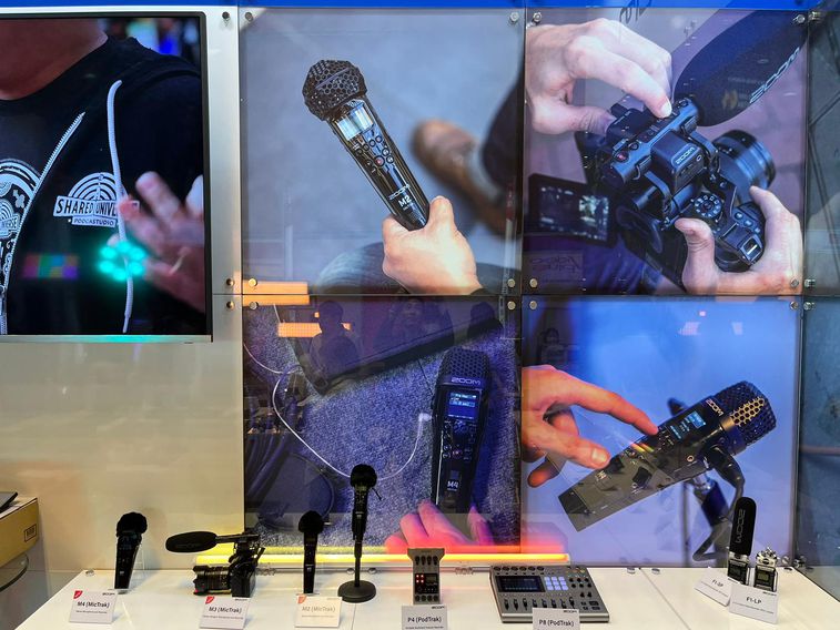 MicTrak series showcased in the booth at KOBA Show 2023