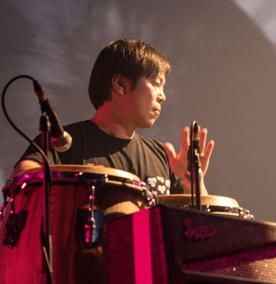 Keita Ogawa playing percussion