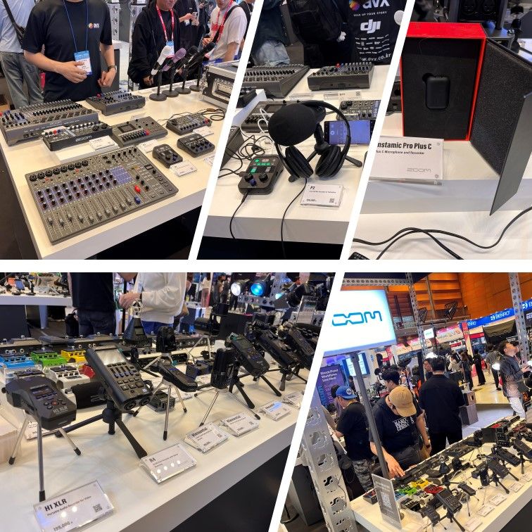 ZOOM Recorders and Instamic showcased in the booth at KOBA Show 2026