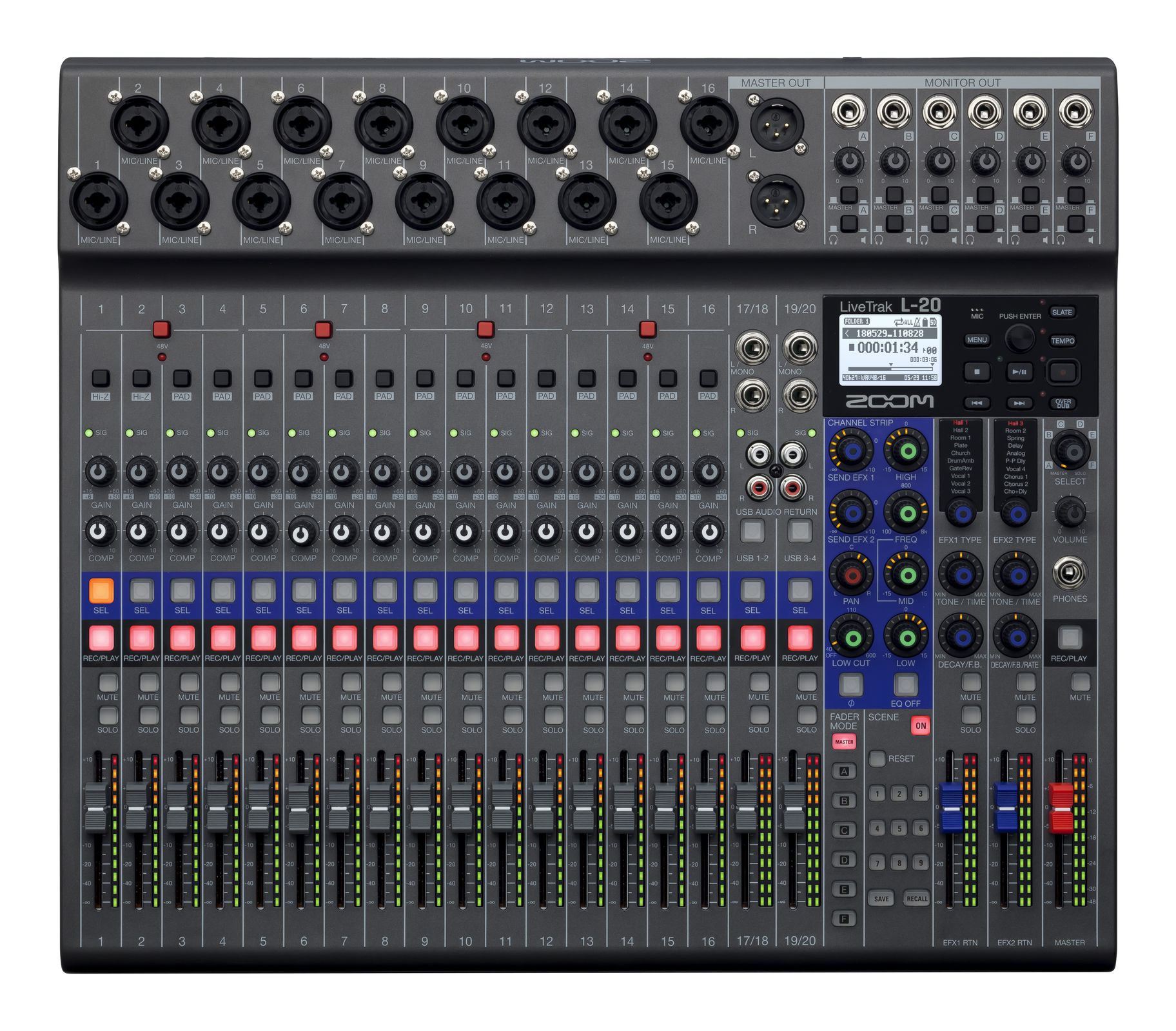 デジタルミキサー ZOOM L-8 LiveTrak L-8 専用ケース付き