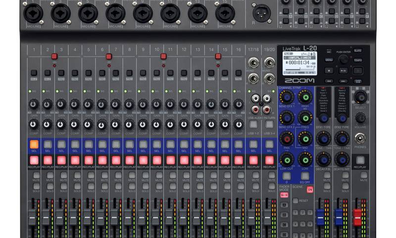 Mixer digital Zoom L20 - 20 canales - Audiomusica