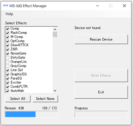 MS-50G Effect Manager