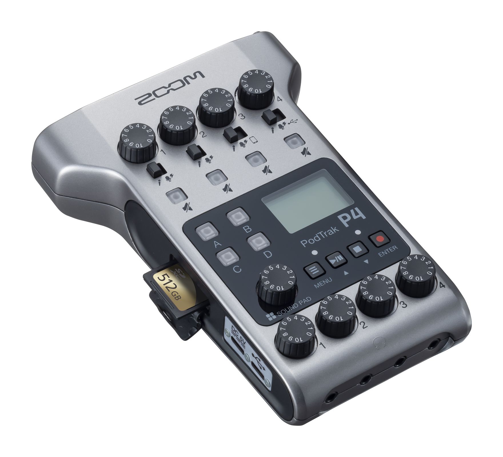 ZOOM PodTrak P4｜ポッドキャストや収録に最適な多機能レコーダー PodTrak P4 Podcast Recorder | Buy Now | ZOOM