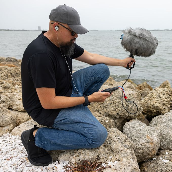 H1 XLR being used for sound design