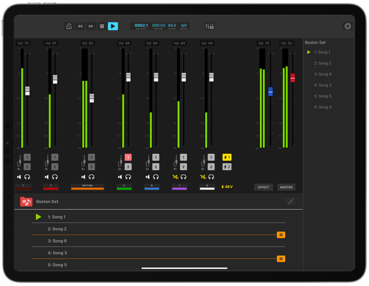 R12 Control App - Mixer View