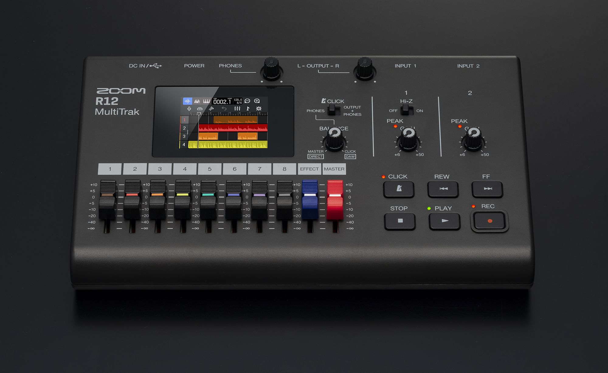 ZOOM R12 マルチトラックレコーダー タッチ操作対応 8トラック