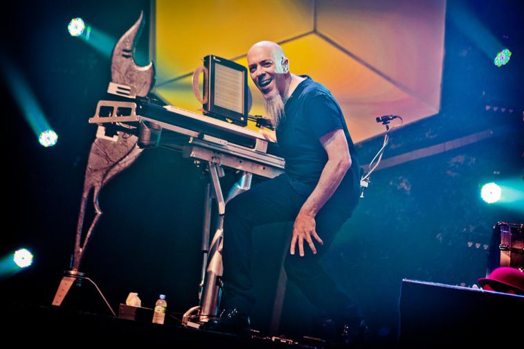 Jordan on stage with Dream Theater