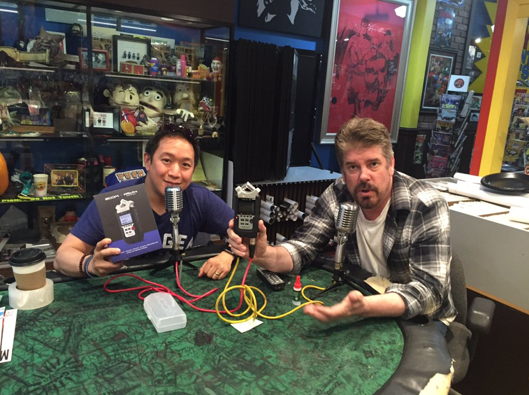 Ming and Mike Posing with Zoom gear