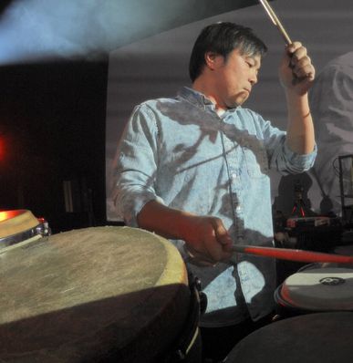 Keita Ogawa playing percussion