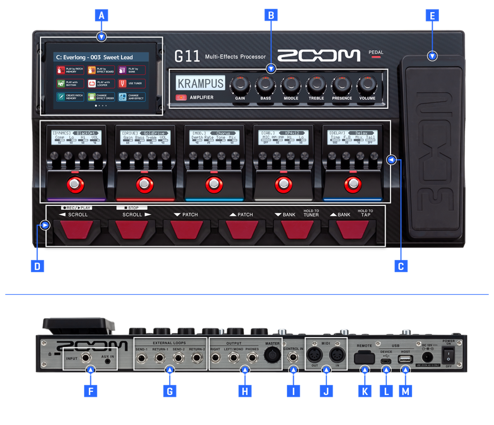 ギター ZOOM G11 Multi-Effects Processor Zoom G11 Multi-Effects Processor | zZounds