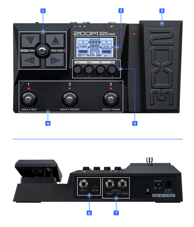 G2Four/G2XFour Multi-Effects Pedals | Buy Now | ZOOM