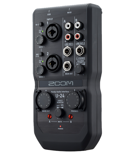 Interfaz de Audio Zoom U-24 USB Compacto 2 canales –