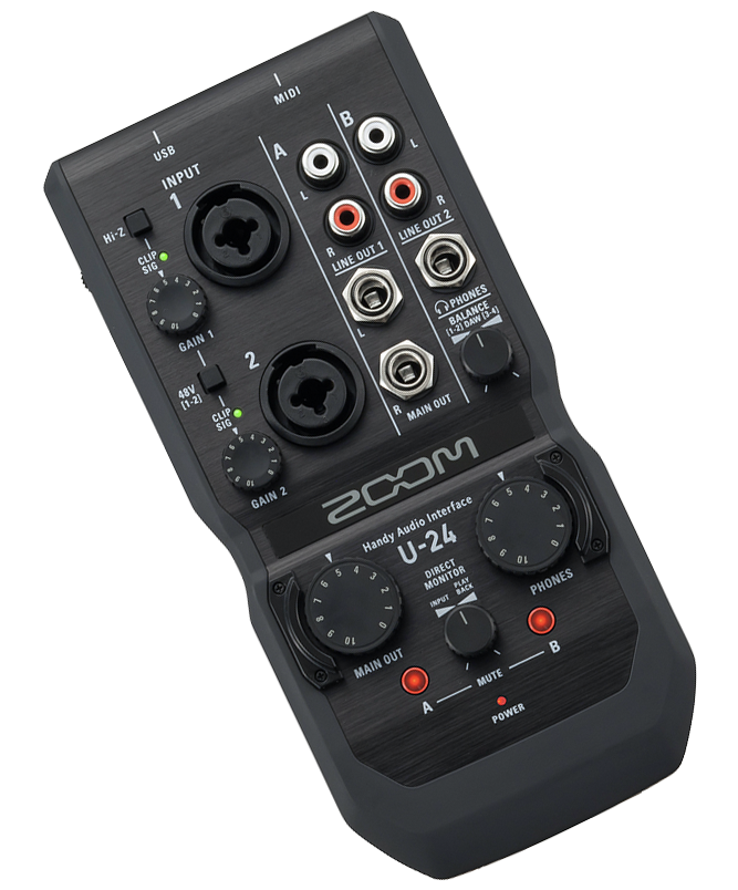 Zoom U-24 Handy Audio Interface, 2-channel Portable Usb Audio