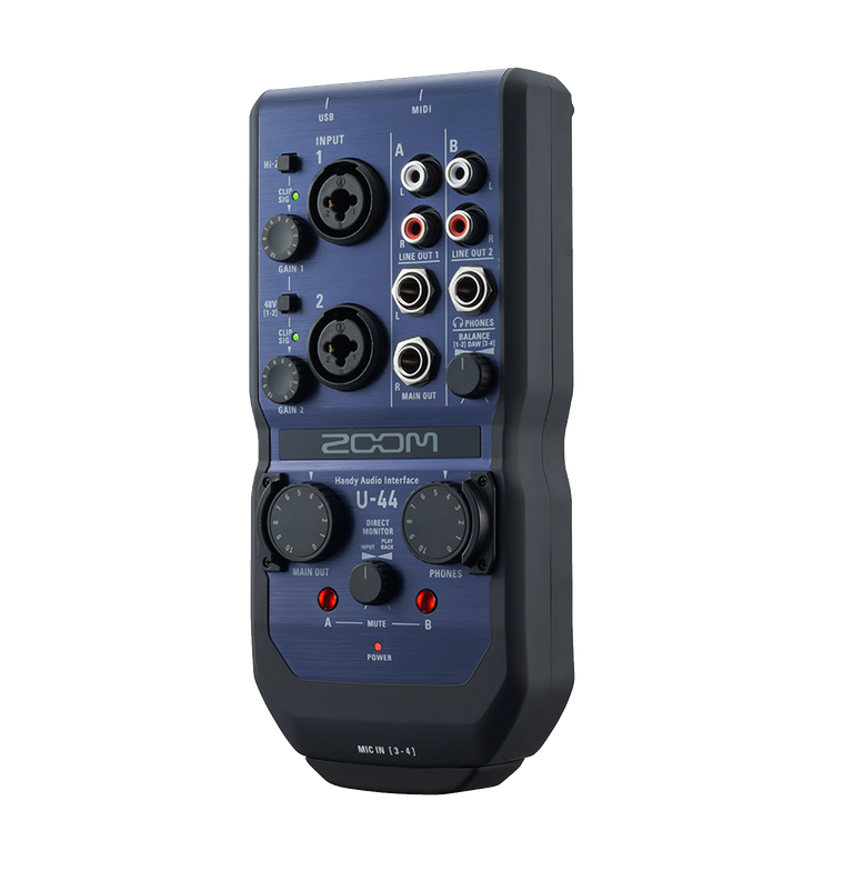 【HOT格安】ZOOM ズーム U-44 オーディオインターフェイス EXH-6 H5/H6用 XLR/TRS コンボ AIH-1 ホルダー 一式 オーディオインターフェース