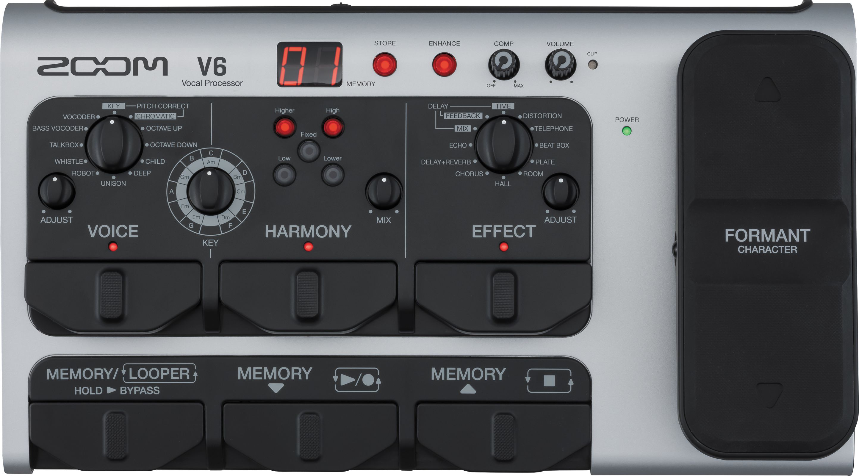 ZOOM V6 All-in-One Vocal Processor｜ミュージックランドKEY
