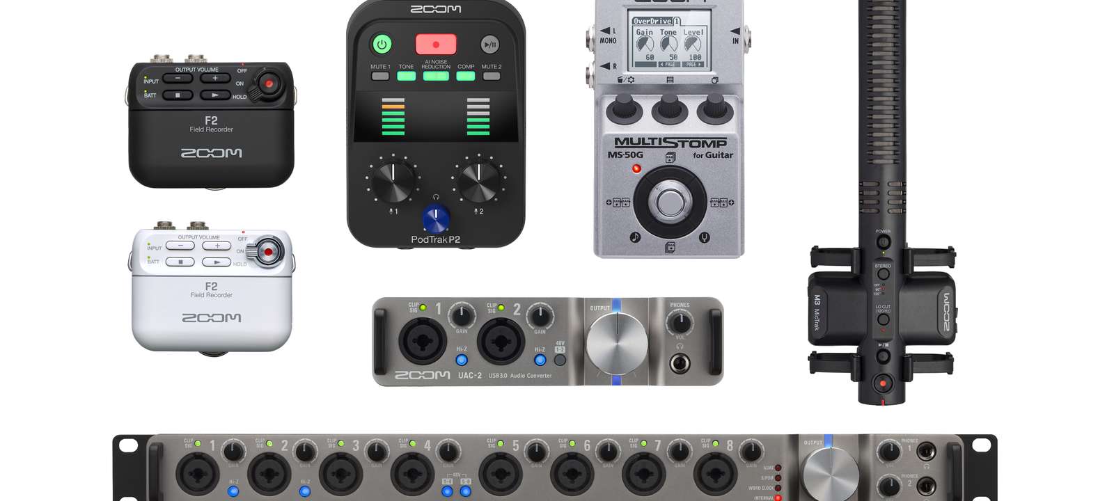 F2, P2, M3, MS-50G, UAC-2, and UAC-8