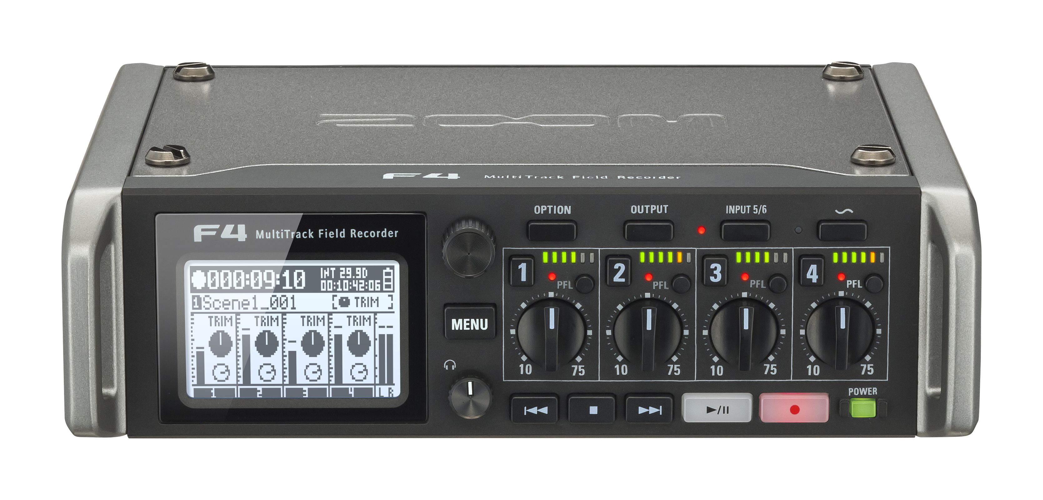 Zoom F4 フィールドレコーダー Zoom_F4_Front_slant.jpg.