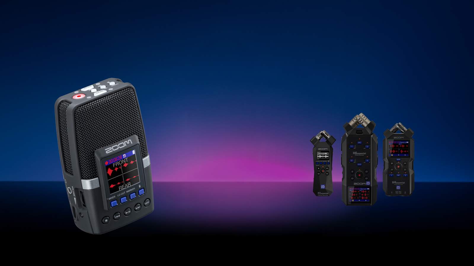 H2essentialとその他のEssentialシリーズ・ハンディレコーダー