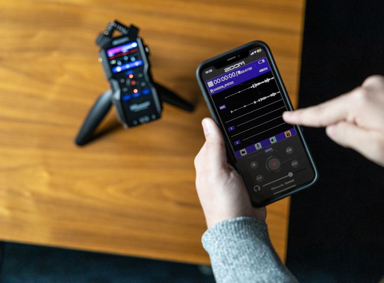 H4essential being controlled by an iPhone using the iOS app