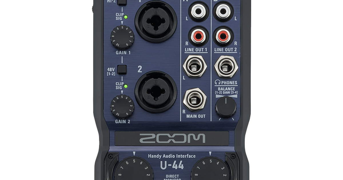 【HOT格安】ZOOM ズーム U-44 オーディオインターフェイス EXH-6 H5/H6用 XLR/TRS コンボ AIH-1 ホルダー 一式 オーディオインターフェース