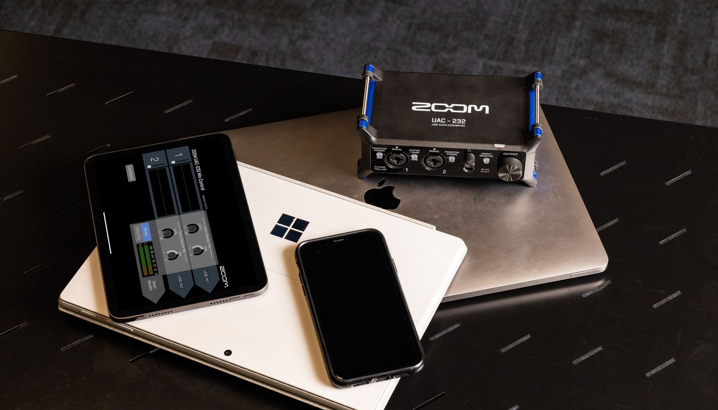 UAC-232と、iPhone、iPad、Mac、Windows PC